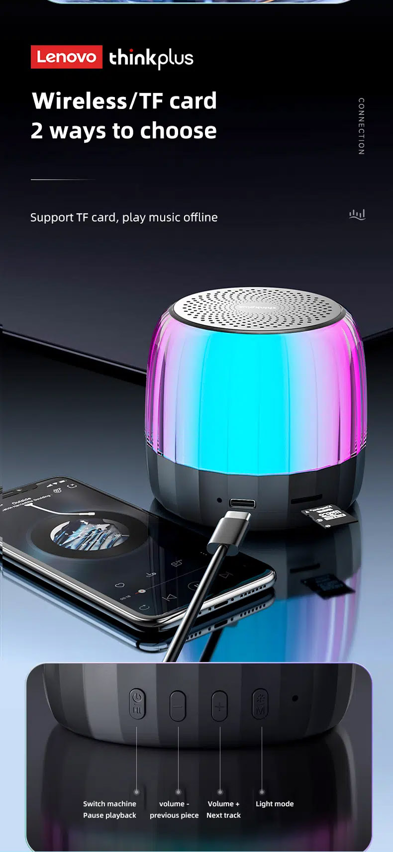 Lenovo K3 Plus Bluetooth Portable Hi-Fi Bluetooth Wireless Speaker - Imagen 2