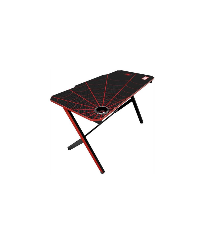Escritorio Gaming Xtech Marvel Spider-Man Miles Morales de 47", textura de fibra de carbono, portavasos y gancho de auriculares - Imagen 4