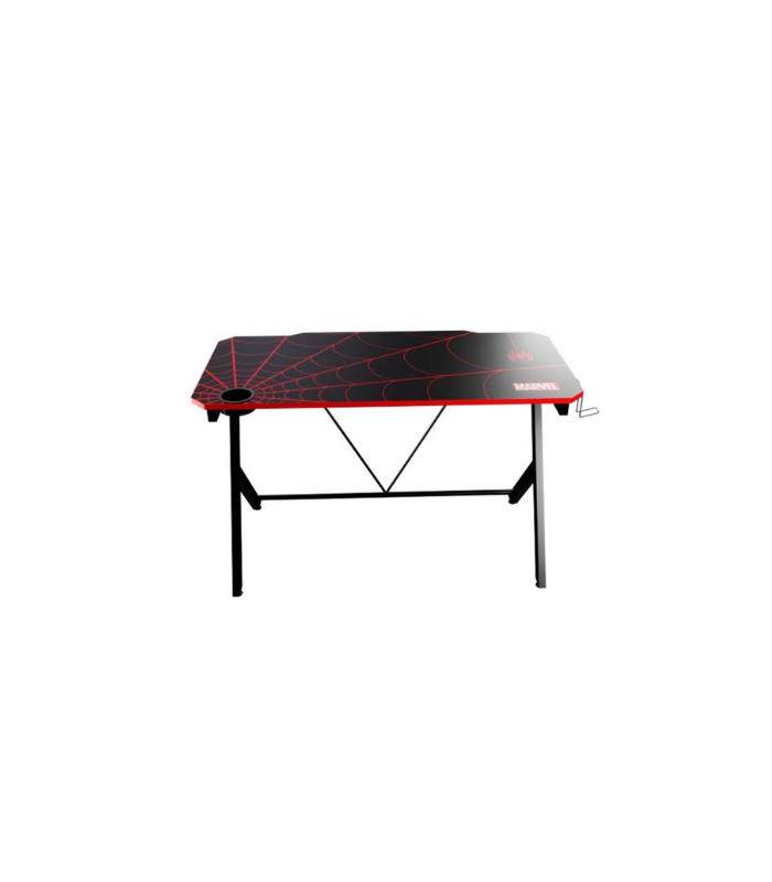 Escritorio Gaming Xtech Marvel Spider-Man Miles Morales de 47", textura de fibra de carbono, portavasos y gancho de auriculares - Imagen 3